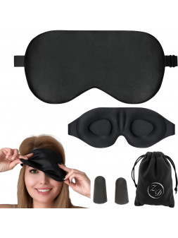 OPASKA NA OCZY DO SPANIA MASKA 3D REGULOWANA CZARNA